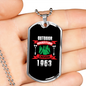 Camper Necklace Outdoor Adventure Canada 1963 Necklace Stainless Steel or 18k Gold Dog Tag 24" Chain-Express Your Love Gifts