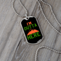 Camper Necklace Outta Here Necklace Stainless Steel or 18k Gold Dog Tag 24" Chain-Express Your Love Gifts
