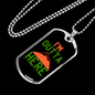 Camper Necklace Outta Here Necklace Stainless Steel or 18k Gold Dog Tag 24" Chain-Express Your Love Gifts
