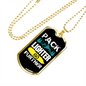 Camper Necklace Pack Lighter Go Further White Necklace Stainless Steel or 18k Gold Dog Tag 24" Chain-Express Your Love Gifts