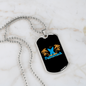 Camper Necklace Palmbeach Blue Surf Necklace Stainless Steel or 18k Gold Dog Tag 24" Chain-Express Your Love Gifts