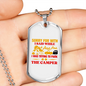 Camper Necklace Park The Camper Necklace Stainless Steel or 18k Gold Dog Tag 24" Chain-Express Your Love Gifts