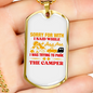 Camper Necklace Park The Camper Necklace Stainless Steel or 18k Gold Dog Tag 24" Chain-Express Your Love Gifts