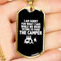 Camper Necklace Park The Camper White Necklace Stainless Steel or 18k Gold Dog Tag 24" Chain-Express Your Love Gifts