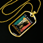 Camper Necklace Partner Mountains Necklace Stainless Steel or 18k Gold Dog Tag 24" Chain-Express Your Love Gifts