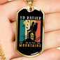 Camper Necklace Partner Mountains Necklace Stainless Steel or 18k Gold Dog Tag 24" Chain-Express Your Love Gifts