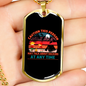 Camper Necklace Person Talks Hacking Necklace Stainless Steel or 18k Gold Dog Tag 24" Chain-Express Your Love Gifts
