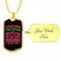 Camper Necklace Person Talks Hiking Necklace Stainless Steel or 18k Gold Dog Tag 24" Chain-Express Your Love Gifts