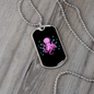 Camper Necklace Pink Octopus Necklace Stainless Steel or 18k Gold Dog Tag 24" Chain-Express Your Love Gifts