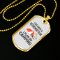 Camper Necklace Plan On Camping Black Necklace Stainless Steel or 18k Gold Dog Tag 24" Chain-Express Your Love Gifts