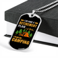 Camper Necklace Plan On Camping Orange Necklace Stainless Steel or 18k Gold Dog Tag 24" Chain-Express Your Love Gifts