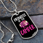 Camper Necklace Princess Of The Camper Pink Necklace Stainless Steel or 18k Gold Dog Tag 24" Chain-Express Your Love Gifts