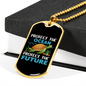 Camper Necklace Protect The Ocean Necklace Stainless Steel or 18k Gold Dog Tag 24" Chain-Express Your Love Gifts