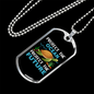 Camper Necklace Protect The Ocean Necklace Stainless Steel or 18k Gold Dog Tag 24" Chain-Express Your Love Gifts