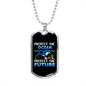 Camper Necklace Protect The Ocean White Necklace Stainless Steel or 18k Gold Dog Tag 24" Chain-Express Your Love Gifts
