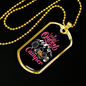 Camper Necklace Queen of The Camper Pink Necklace Stainless Steel or 18k Gold Dog Tag 24" Chain-Express Your Love Gifts