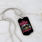 Camper Necklace Queen of The Camper Pink Necklace Stainless Steel or 18k Gold Dog Tag 24" Chain-Express Your Love Gifts