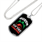 Camper Necklace Queen of The Campfire Red Tent Necklace Stainless Steel or 18k Gold Dog Tag 24" Chain-Express Your Love Gifts