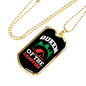 Camper Necklace Queen of The Campfire Red Tent Necklace Stainless Steel or 18k Gold Dog Tag 24" Chain-Express Your Love Gifts