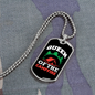 Camper Necklace Queen of The Campfire Red Tent Necklace Stainless Steel or 18k Gold Dog Tag 24" Chain-Express Your Love Gifts