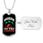 Camper Necklace Queen of The Campfire Red Tent Necklace Stainless Steel or 18k Gold Dog Tag 24" Chain-Express Your Love Gifts