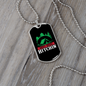 Camper Necklace Quit Your Hitchin Green Necklace Stainless Steel or 18k Gold Dog Tag 24" Chain-Express Your Love Gifts