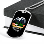 Camper Necklace Rather Be Camping Necklace Stainless Steel or 18k Gold Dog Tag 24" Chain-Express Your Love Gifts