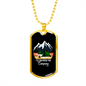 Camper Necklace Rather Be Camping Necklace Stainless Steel or 18k Gold Dog Tag 24" Chain-Express Your Love Gifts