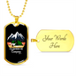 Camper Necklace Rather Be Camping Necklace Stainless Steel or 18k Gold Dog Tag 24" Chain-Express Your Love Gifts