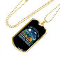 Camper Necklace Ready For Campfire Nights Necklace Stainless Steel or 18k Gold Dog Tag 24" Chain-Express Your Love Gifts