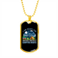 Camper Necklace Ready For Campfire Nights Necklace Stainless Steel or 18k Gold Dog Tag 24" Chain-Express Your Love Gifts