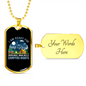 Camper Necklace Ready For Campfire Nights Necklace Stainless Steel or 18k Gold Dog Tag 24" Chain-Express Your Love Gifts