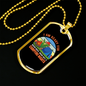 Camper Necklace Ready For Campfire Nights Tents Necklace Stainless Steel or 18k Gold Dog Tag 24" Chain-Express Your Love Gifts