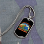 Camper Necklace Ready For Campfire Nights Tents Necklace Stainless Steel or 18k Gold Dog Tag 24" Chain-Express Your Love Gifts