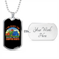 Camper Necklace Ready For Campfire Nights Tents Necklace Stainless Steel or 18k Gold Dog Tag 24" Chain-Express Your Love Gifts