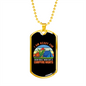 Camper Necklace Ready For Campfire Nights Tents Necklace Stainless Steel or 18k Gold Dog Tag 24" Chain-Express Your Love Gifts