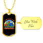 Camper Necklace Ready For Campfire Nights Tents Necklace Stainless Steel or 18k Gold Dog Tag 24" Chain-Express Your Love Gifts