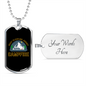 Camper Necklace Ready to Explore Journey Necklace Stainless Steel or 18k Gold Dog Tag 24" Chain-Express Your Love Gifts