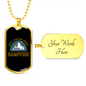 Camper Necklace Ready to Explore Journey Necklace Stainless Steel or 18k Gold Dog Tag 24" Chain-Express Your Love Gifts