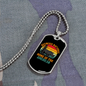 Camper Necklace Redwood National Home of America Necklace Stainless Steel or 18k Gold Dog Tag 24" Chain-Express Your Love Gifts