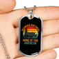 Camper Necklace Redwood National Home of America Necklace Stainless Steel or 18k Gold Dog Tag 24" Chain-Express Your Love Gifts