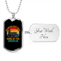 Camper Necklace Redwood National Home of America Necklace Stainless Steel or 18k Gold Dog Tag 24" Chain-Express Your Love Gifts