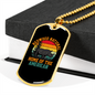Camper Necklace Redwood National Home of America Necklace Stainless Steel or 18k Gold Dog Tag 24" Chain-Express Your Love Gifts