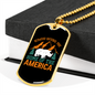 Camper Necklace Redwood National Park Necklace Stainless Steel or 18k Gold Dog Tag 24" Chain-Express Your Love Gifts