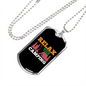 Camper Necklace Relax Your Camping Pink Necklace Stainless Steel or 18k Gold Dog Tag 24" Chain-Express Your Love Gifts
