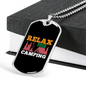 Camper Necklace Relax Your Camping Pink Necklace Stainless Steel or 18k Gold Dog Tag 24" Chain-Express Your Love Gifts