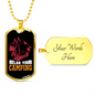 Camper Necklace Relax Your Camping Red Tent Necklace Stainless Steel or 18k Gold Dog Tag 24" Chain-Express Your Love Gifts