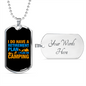 Camper Necklace Retirement Plan Camping Necklace Stainless Steel or 18k Gold Dog Tag 24" Chain-Express Your Love Gifts
