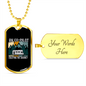 Camper Necklace RV Co-Pilot Necklace Stainless Steel or 18k Gold Dog Tag 24" Chain-Express Your Love Gifts