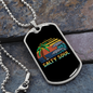 Camper Necklace Salty Soul Beach Necklace Stainless Steel or 18k Gold Dog Tag 24" Chain-Express Your Love Gifts